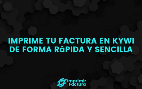 factura kywi|Servicios Técnicos .